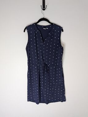 GAP Navy Mini Dress with White Geo Print